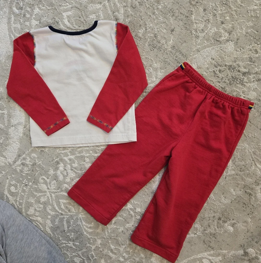 Vintage Y2k KHQ Sportswear Rainbow Button Embroidered 2pc Pants Top Set